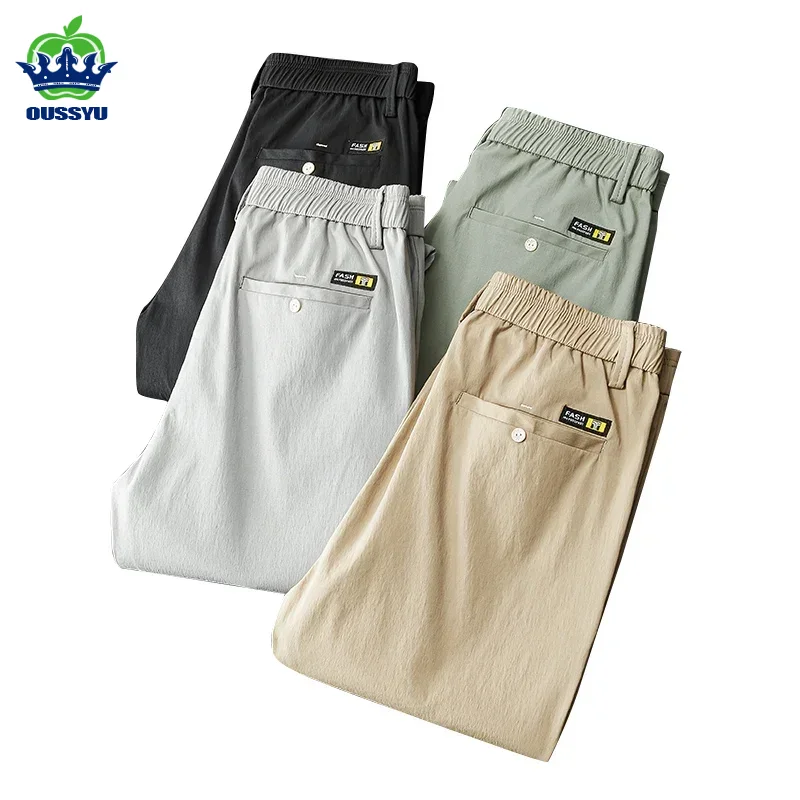 브랜드 의류 여름 캐주얼 바지 남성 얇은 스트레치 슬림 - Summer Clothing Brands 리뷰 및 가격