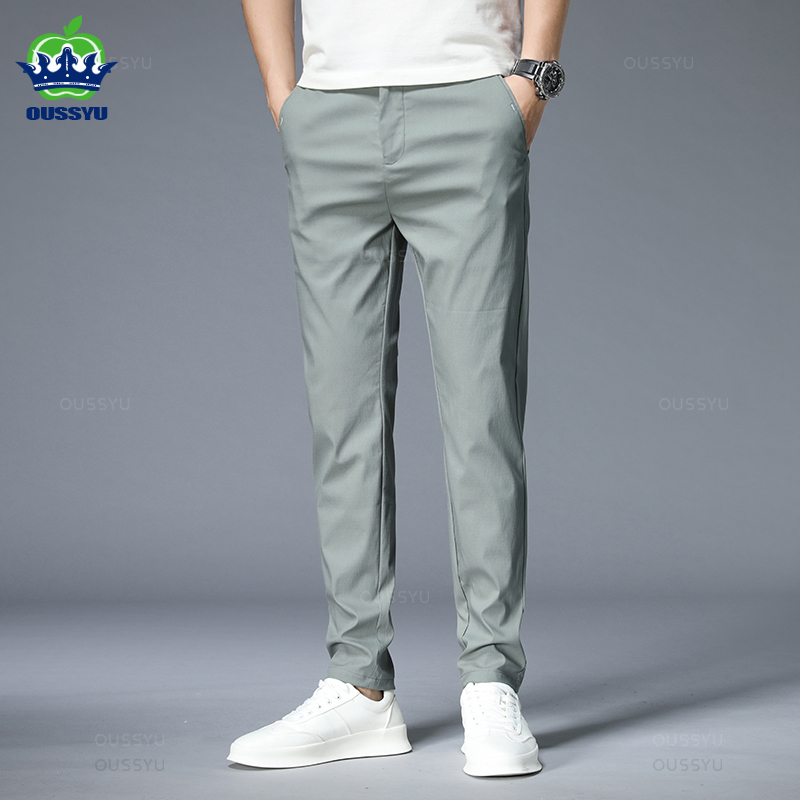 브랜드 의류 여름 캐주얼 바지 남성 얇은 스트레치 슬림 - Summer Clothing Brands 리뷰 및 가격