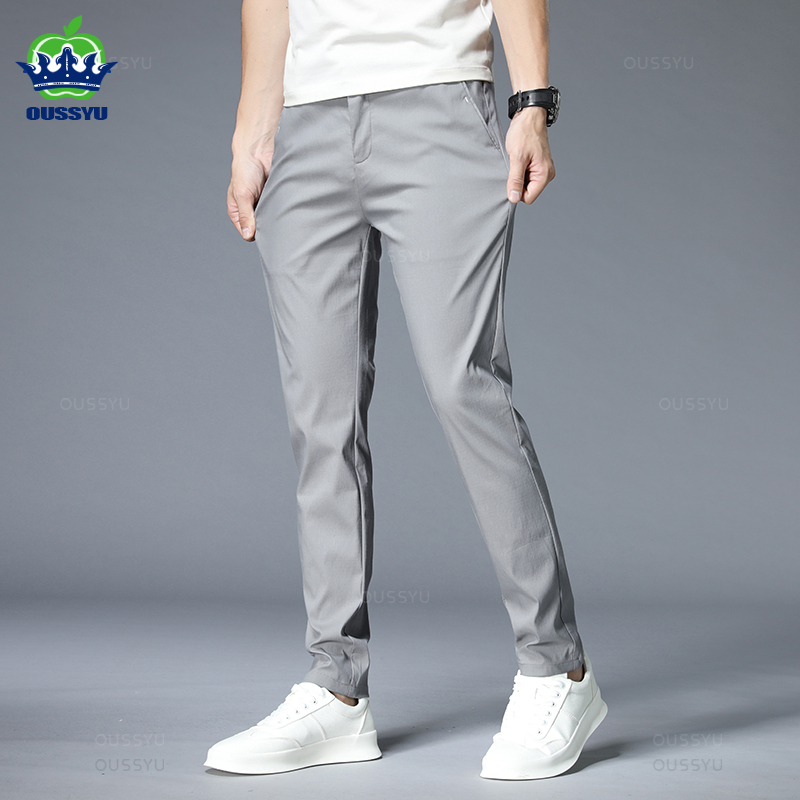 브랜드 의류 여름 캐주얼 바지 남성 얇은 스트레치 슬림 - Summer Clothing Brands 리뷰 및 가격