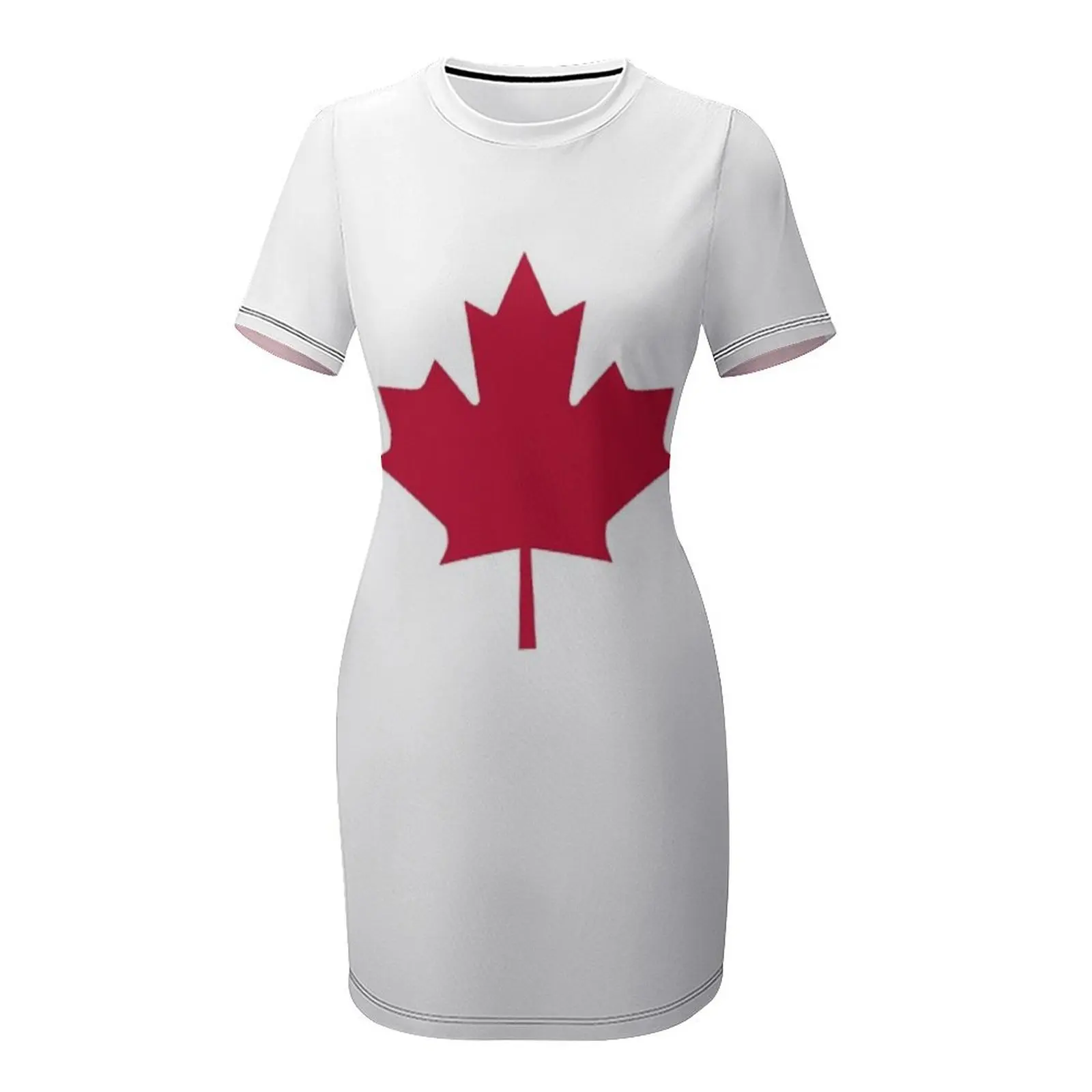캐나다 국기 프린트 반팔 드레스 여성 의류 여성 패션  - Summer Clothing Women Canada 리뷰 및 가격