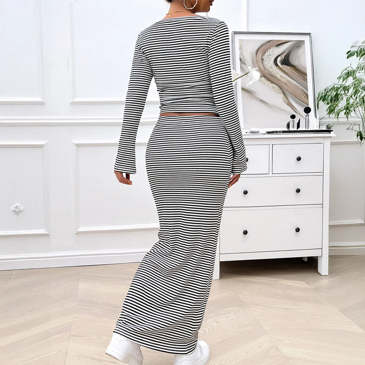 다용도 긴팔 티셔츠 힙 랩 드레스 세트 여성 의류 봄  - Summer Clothing Wraps 리뷰 및 가격
